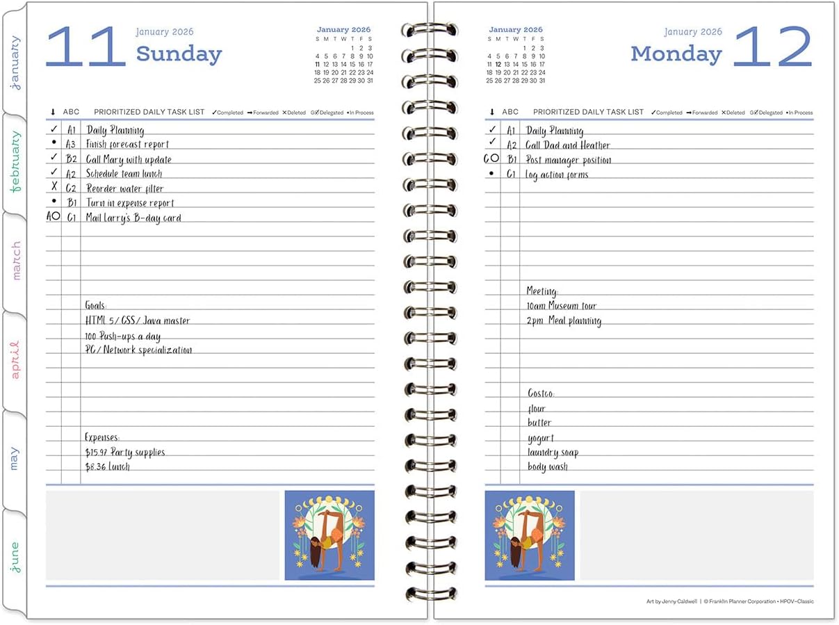 FranklinCovey - Her Point of View Planning Notebook | Six-Month Wire-Bound (Classic, Jan 2026 - Jun 2026)
