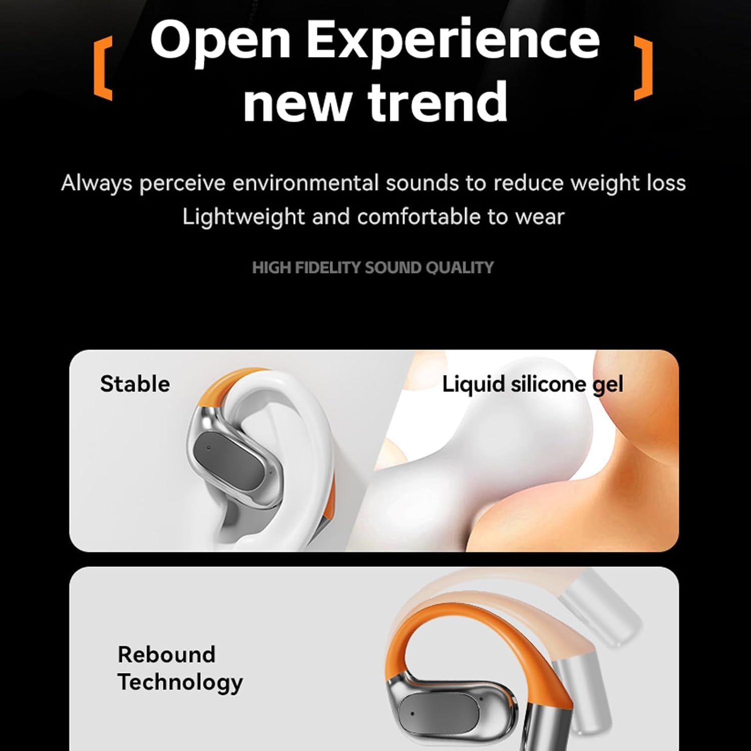 Real-time Translation Headphones, Real-time Translator Headset, Wireless Translator Earbuds, Supports 144 Languages, Portable Translation Headphones for Travel Business Outdoor Activities