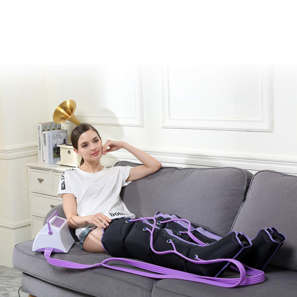 KANBUN Massaggiatore per Gambe a Compressione d'Aria per Gambe e Piedi Macchina per Massaggio a Compressione d'Aria per Braccia, Vita, Gambe e Massaggio per la Circolazione dei Piedi con 4