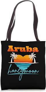 Aruba Honeymoon Newlywed Tropical Island Souvenir Tote Bag