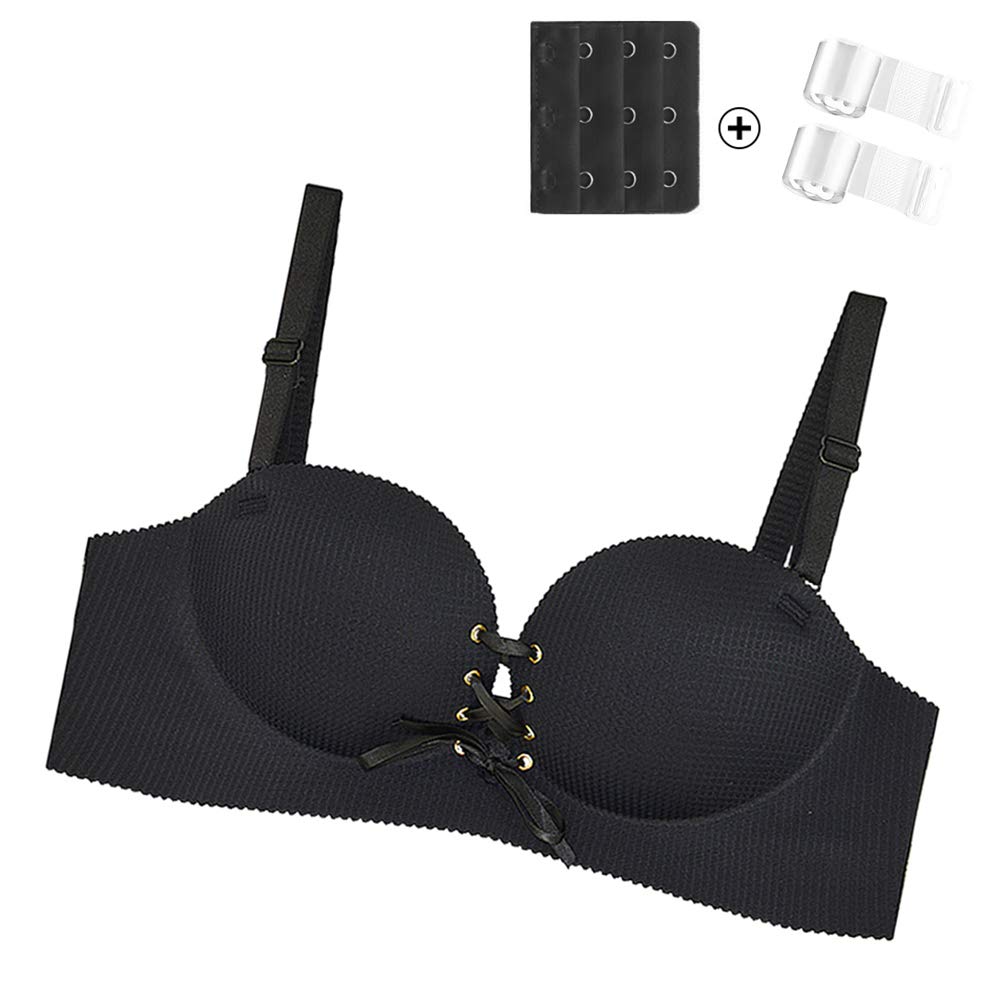 varsmissPush Up Drawstring Bras Sexy Add Two Cup Seamless Brassiere for Women