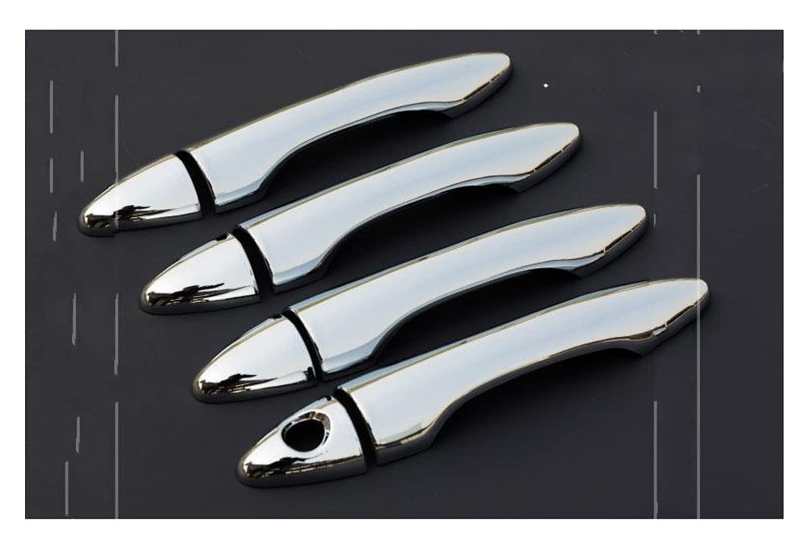 Rinkteea 2 Exterior Car Door Handle For Hyundai Ix35 009-014 Chrome Car Door Handle Cover Trim Sticker Styling(2)