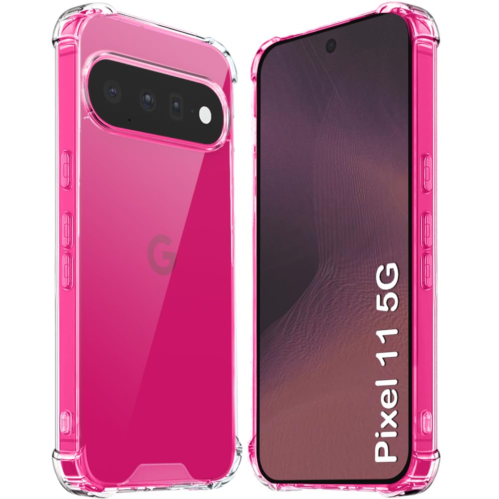 TheGiftKart Crystal Clear Back Cover Case for Google Pixel 11 | 360 Degree Protection | Shock Proof Design | Transparent Hard Back Cover Case for Google Pixel 11 (PC & TPU, Transparent Bumper)