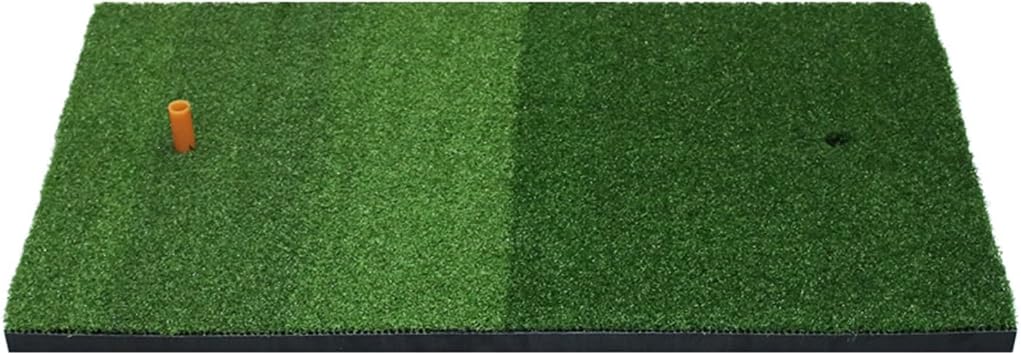 XPLKQXE Synthetic Turf Golf Practice Hitting Mat, Golf Putting Training Mats with Rubber Base, Portable Golf Aids Incline Mat for Indoor Outdoor Practice (Color : Green-70x40cm-C, Size : 10pcs)