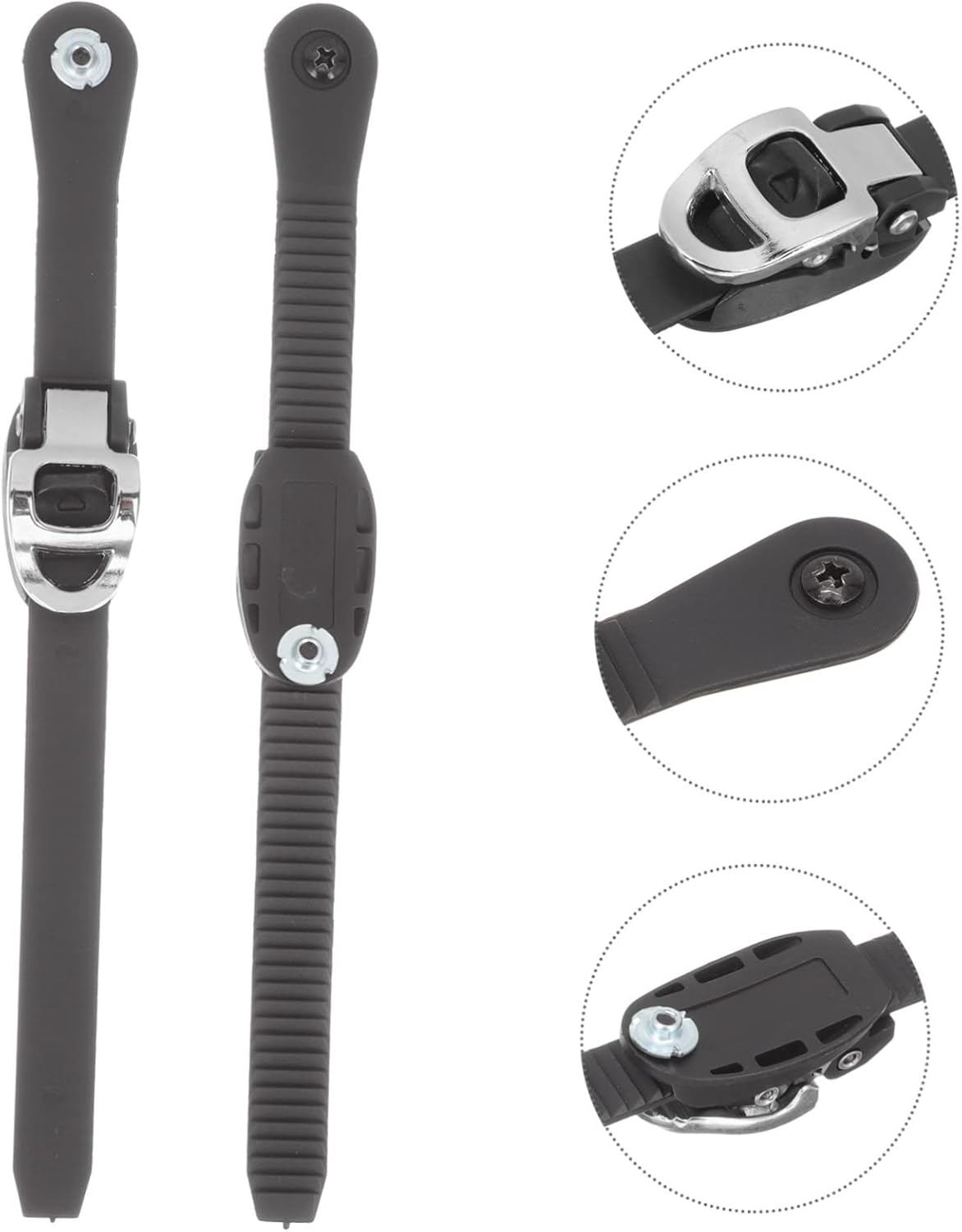 YARNOW 8 Pcs Roller Skate Strap Replacement Buckle Set Adjustable Skating Shoe Clasp Straps for Roller and Ice Skates Durable Sports Accessories