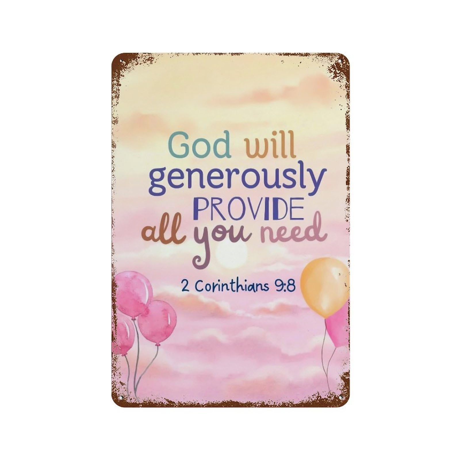 xiaoxiaoshen 2 Corinthians 9 Quote Scripture Wall Decor Art Metal Tin Poster Modern Home Decor Art Home Bar Shop Decorations Vintage Sign 30x20cm