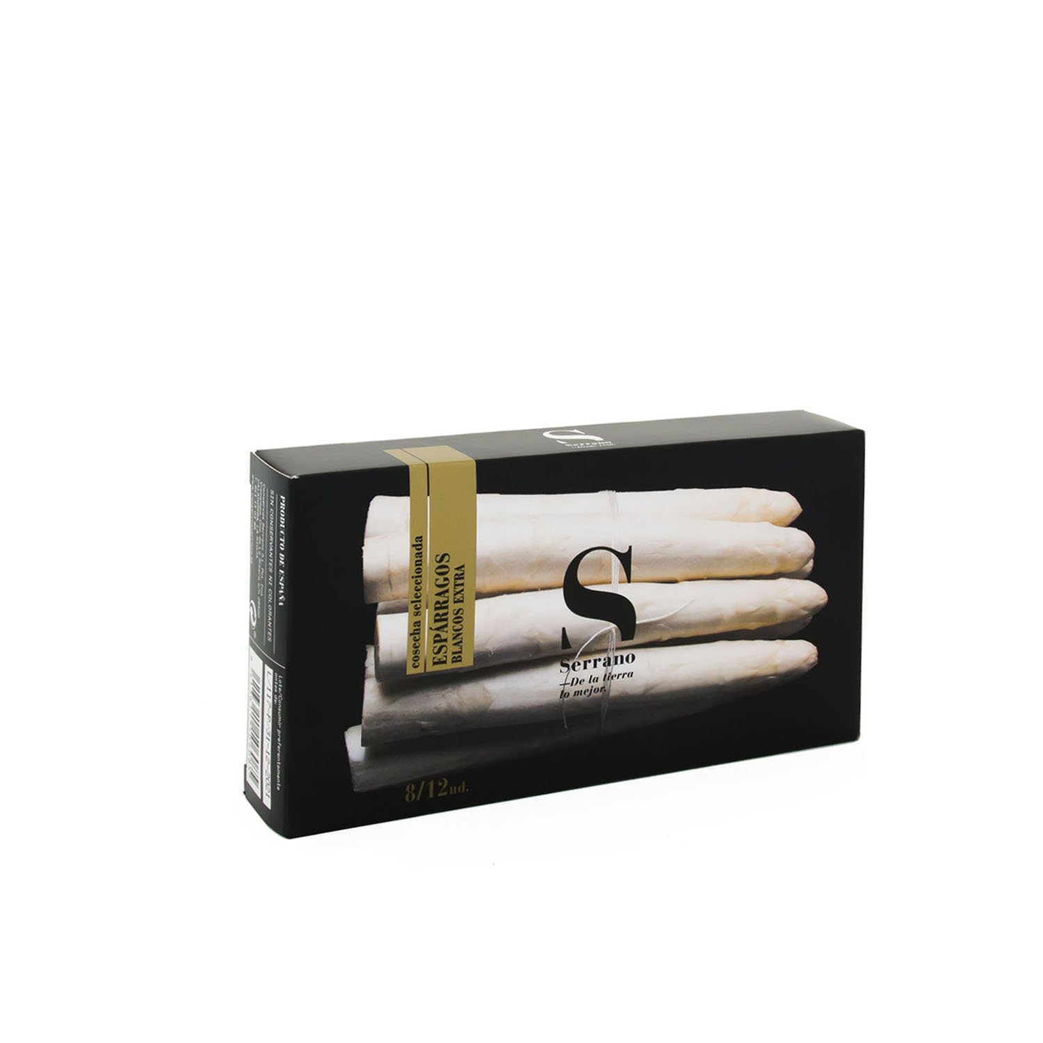 Espárrago de Navarra blanco extra 8/12 frutos SERRANO