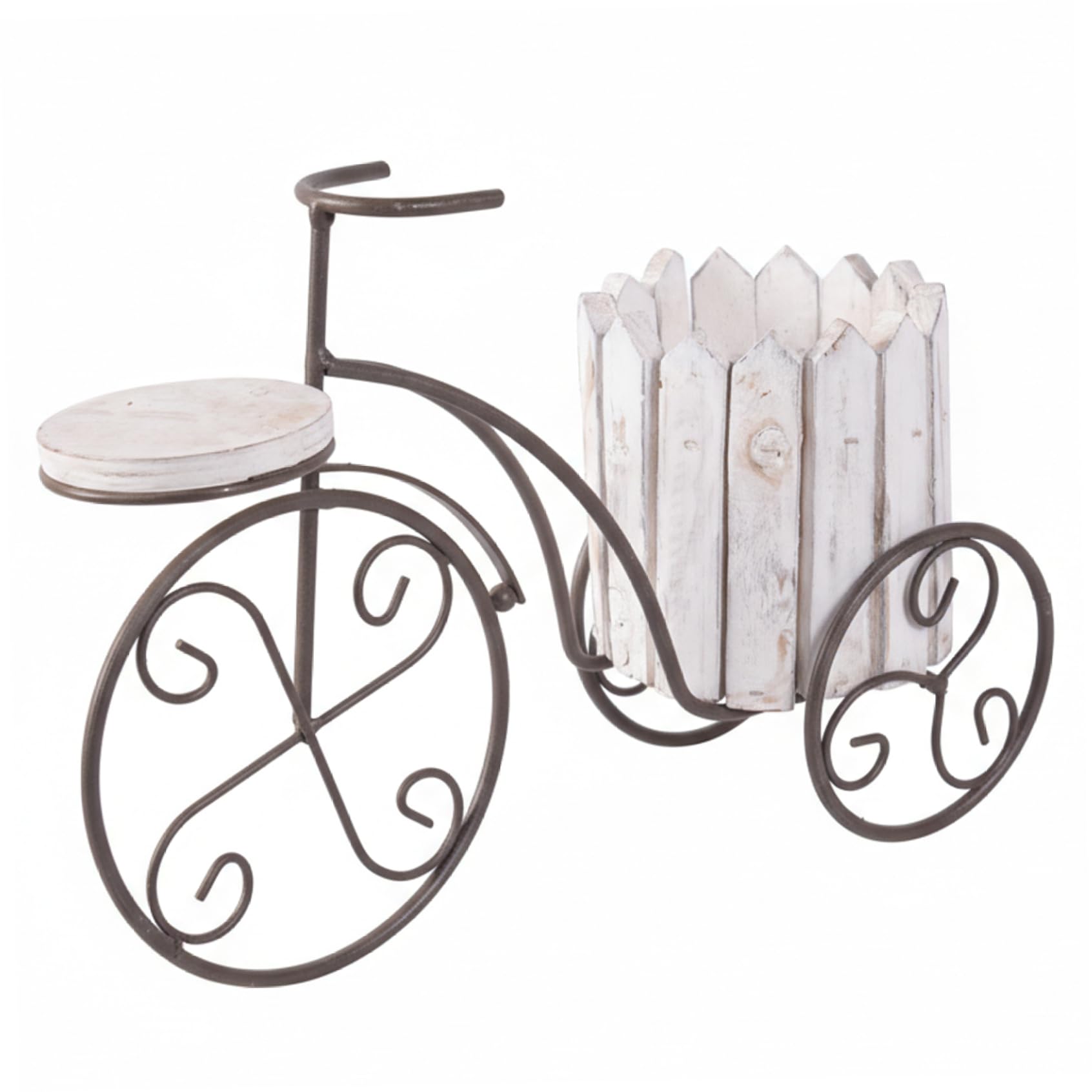 Présentoir de fleurs vintage robuste en fer forgé pour optimiser l'espace du balcon