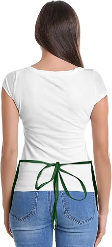 Miniatura 3 de Dalix - Delantales de cintura para restaurante comercial, de polialgodón (3 bolsillos)