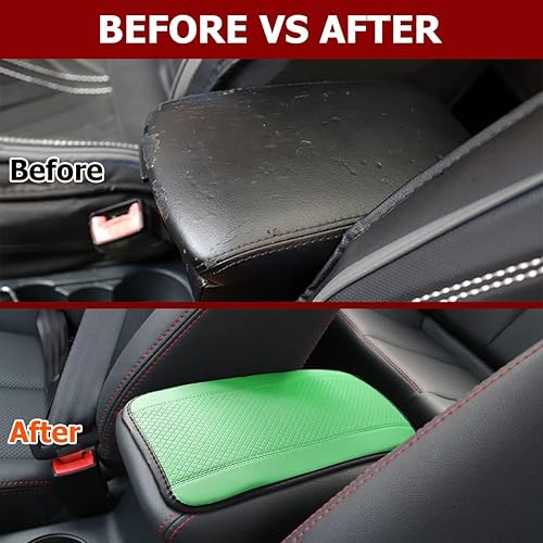 Miniatura 134 de Cojín de cuero para consola central de automóvil, 11.4 x 7.4 pulgadas, impermeable, funda para reposabrazos, accesorios de protección