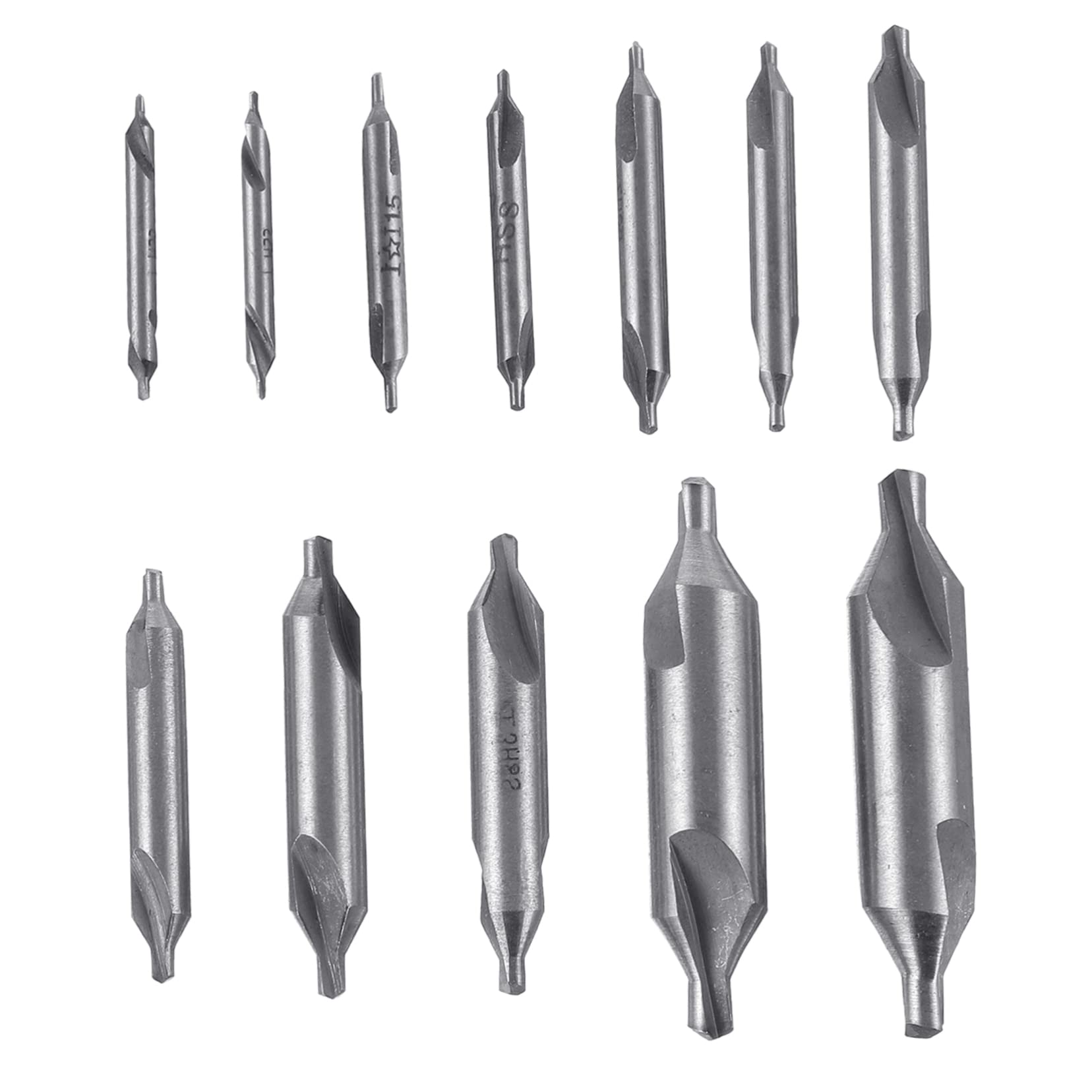 Mikikit 3sets Set High-Speed Steel 60 Degree Center Drill Bits (/1.5/2/2.5/3/4/5mm) for Precise Hole Positioning 12pcs*3