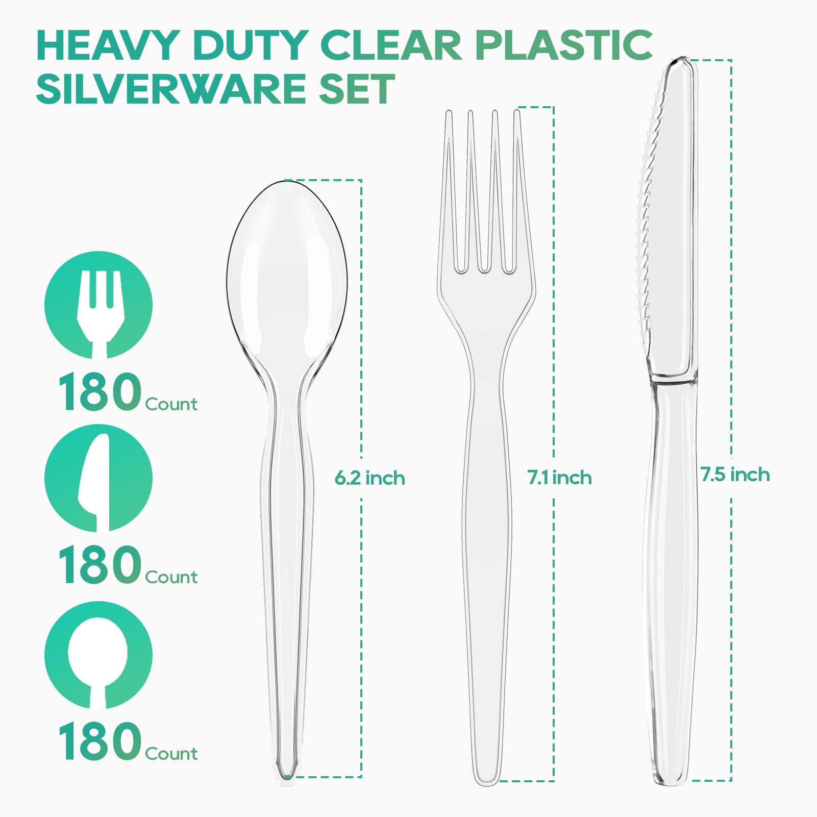 FOCUSLINE Disposable Silverware Set - Heavy Duty -2 FOCUSLINE Disposable Silverware Set - Heavy Duty -2