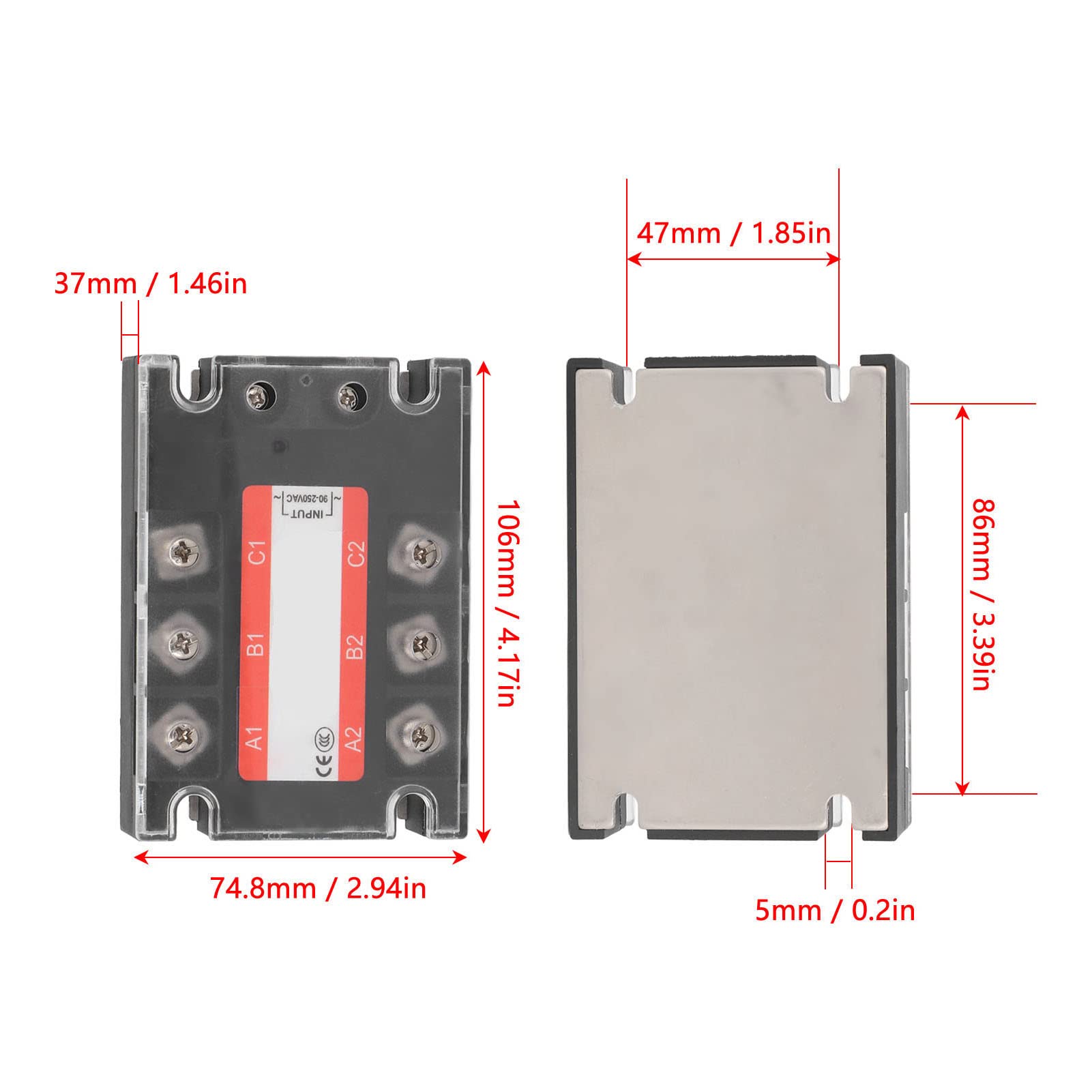 3 Phase Solid State Relay (SSR) - 25A, 480V AC, Bidirectional SCR Output For CNC, Plastic & Textile Machinery - View #7