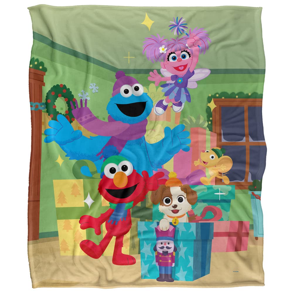 Sesame Street Furry Friends Forever Elmo Abby Cookie Monster Presents Kids Silky Touch Blanket, 152 x 127 cm - Image 3