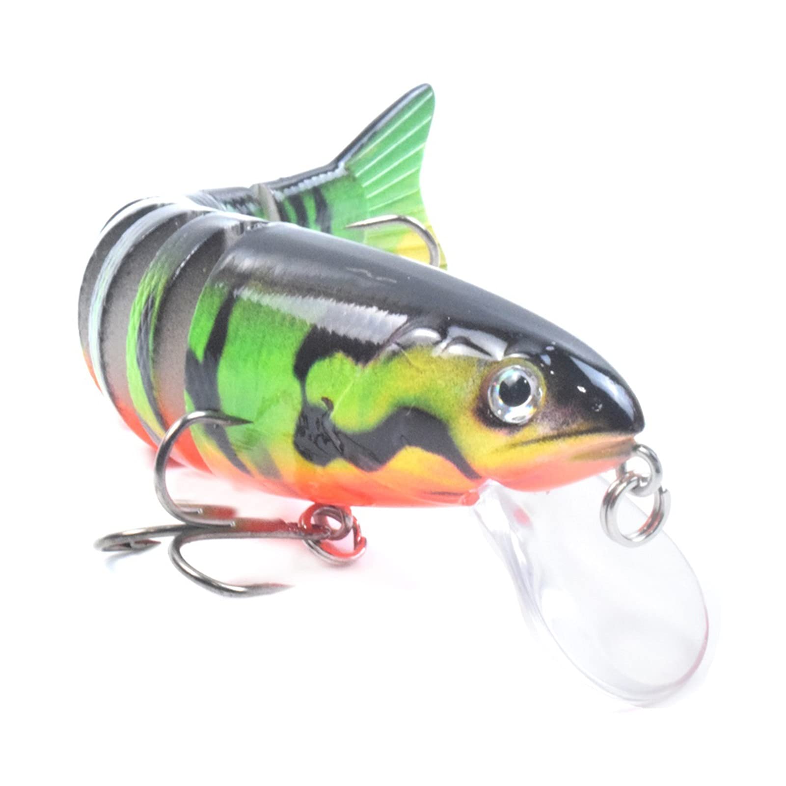 Señuelos de Pesca Señuelos de Pesca hundimiento Wobblers Conjuntos de Pesca señuelos de Pesca 8 segmentos Minnow Cebos Artificiales Pesca Tackle 5pcs/ Caja Cebos Artificiales