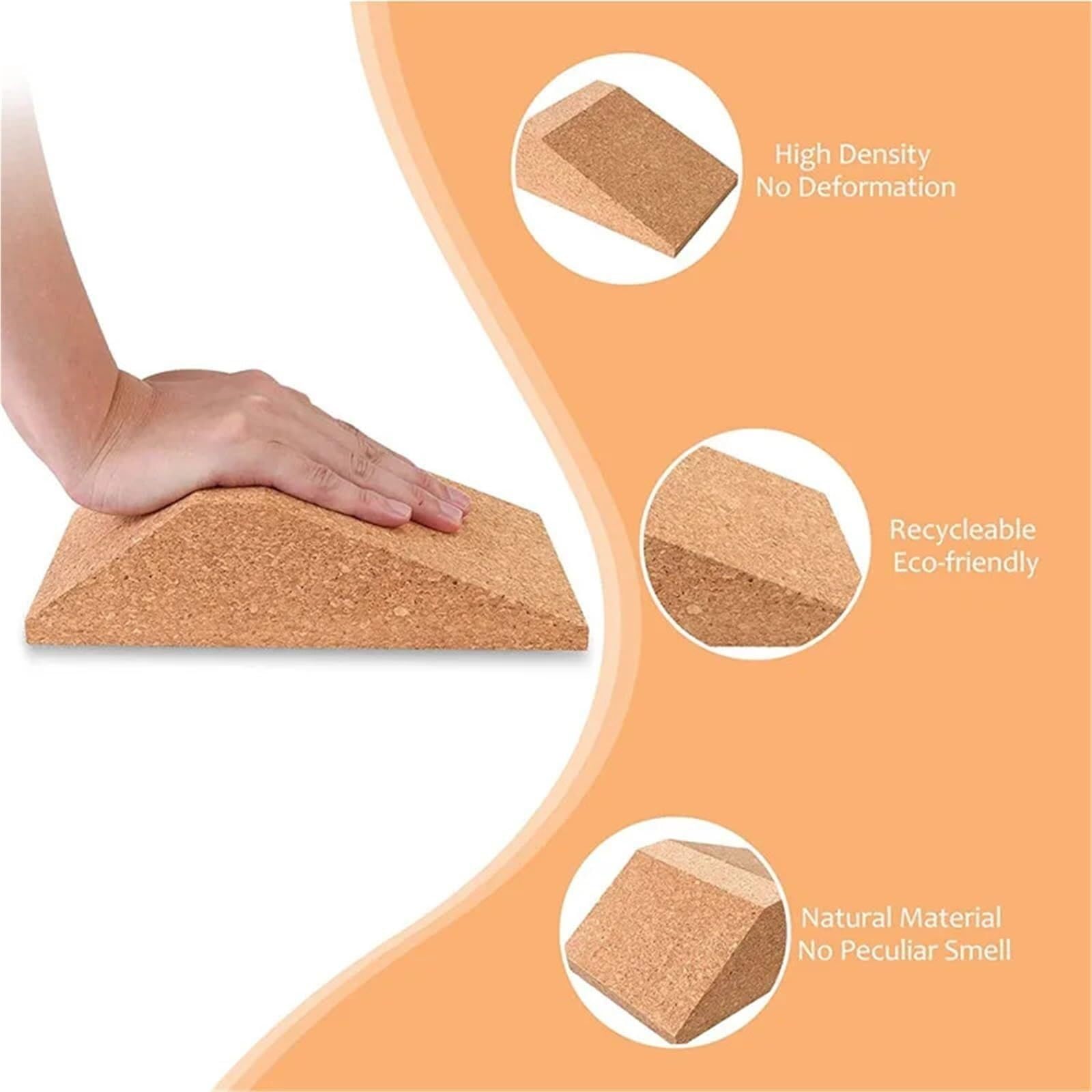 Blocchi Yoga Blocco A Cuneo Tozzo 1/2 Pezzi | Rampa Professionale Antiscivolo for Tavola Inclinata for Yoga Con Tallone E Polpaccio for Sollevamento Pesi