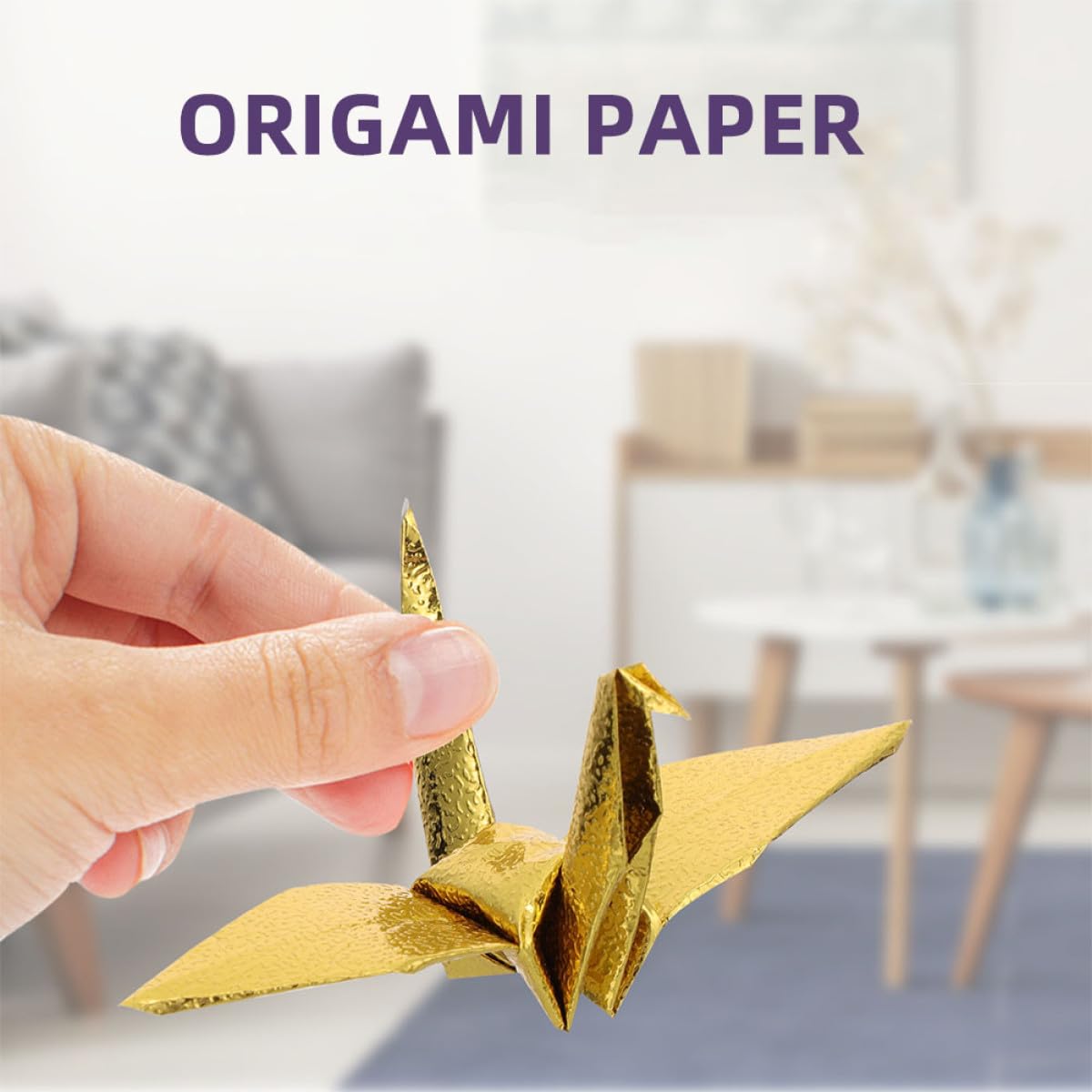 Carta Origami Monofacciale Quadrata 200 Fogli per Lavori Artigianali