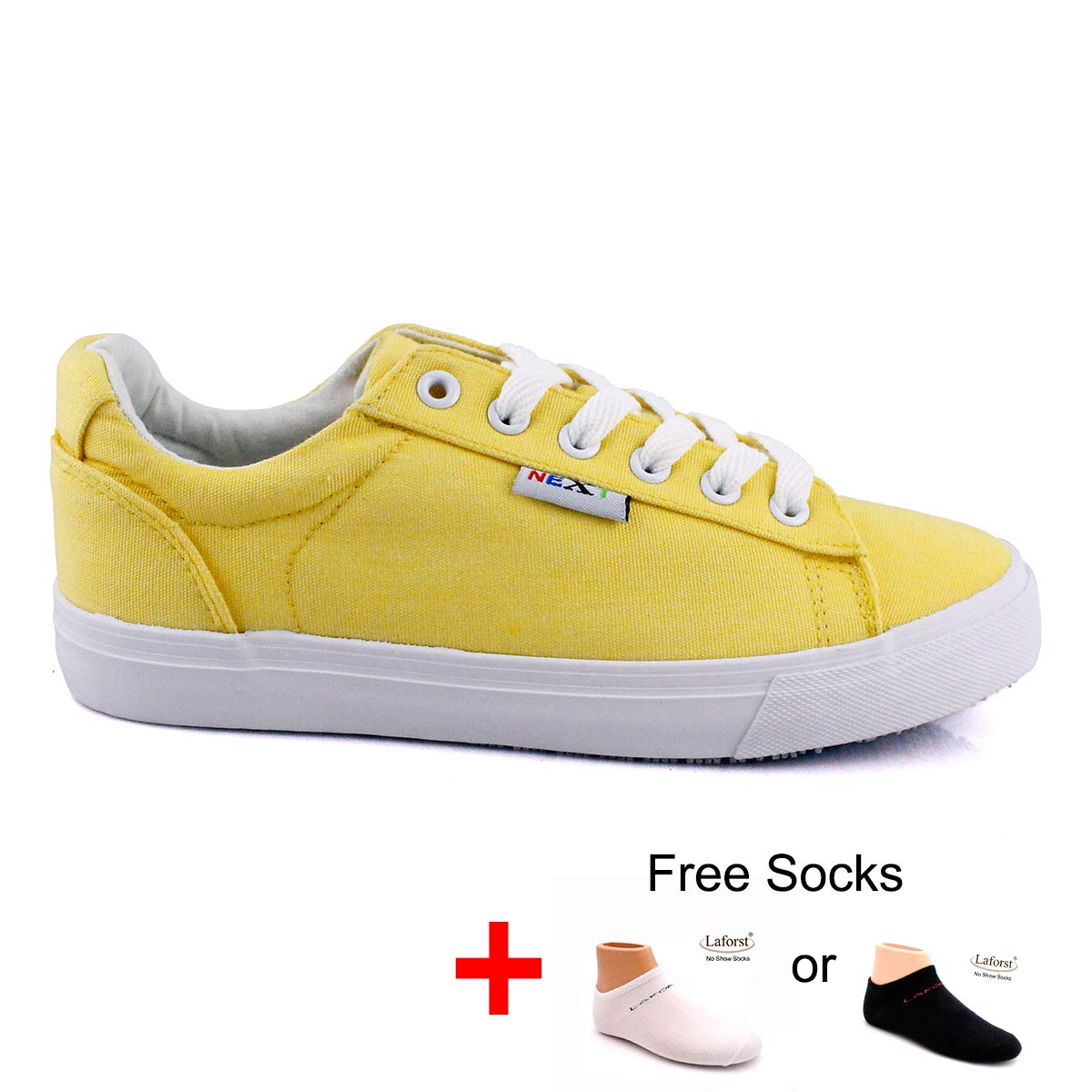 Laforst Nextgen Footwear Womens Sunbrella Nonslip Waitress Server Lace Up Flat Yellow 7