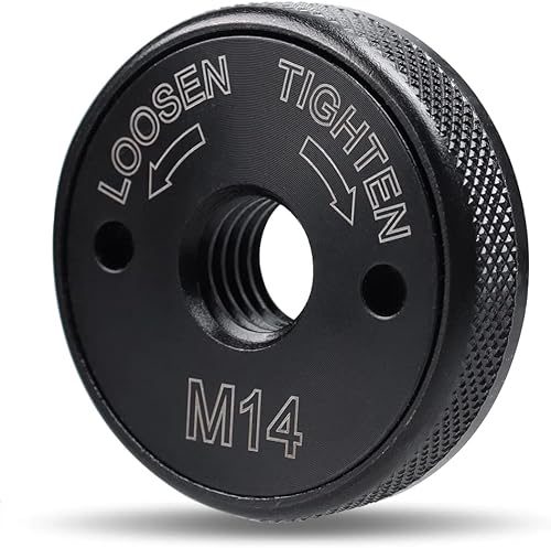 Miniatura 1 de Mesee Tuerca de sujeción para amoladora angular de rosca M14, reemplazo de tuerca de liberación rápida, brida de retención de bloqueo rápido, cierre