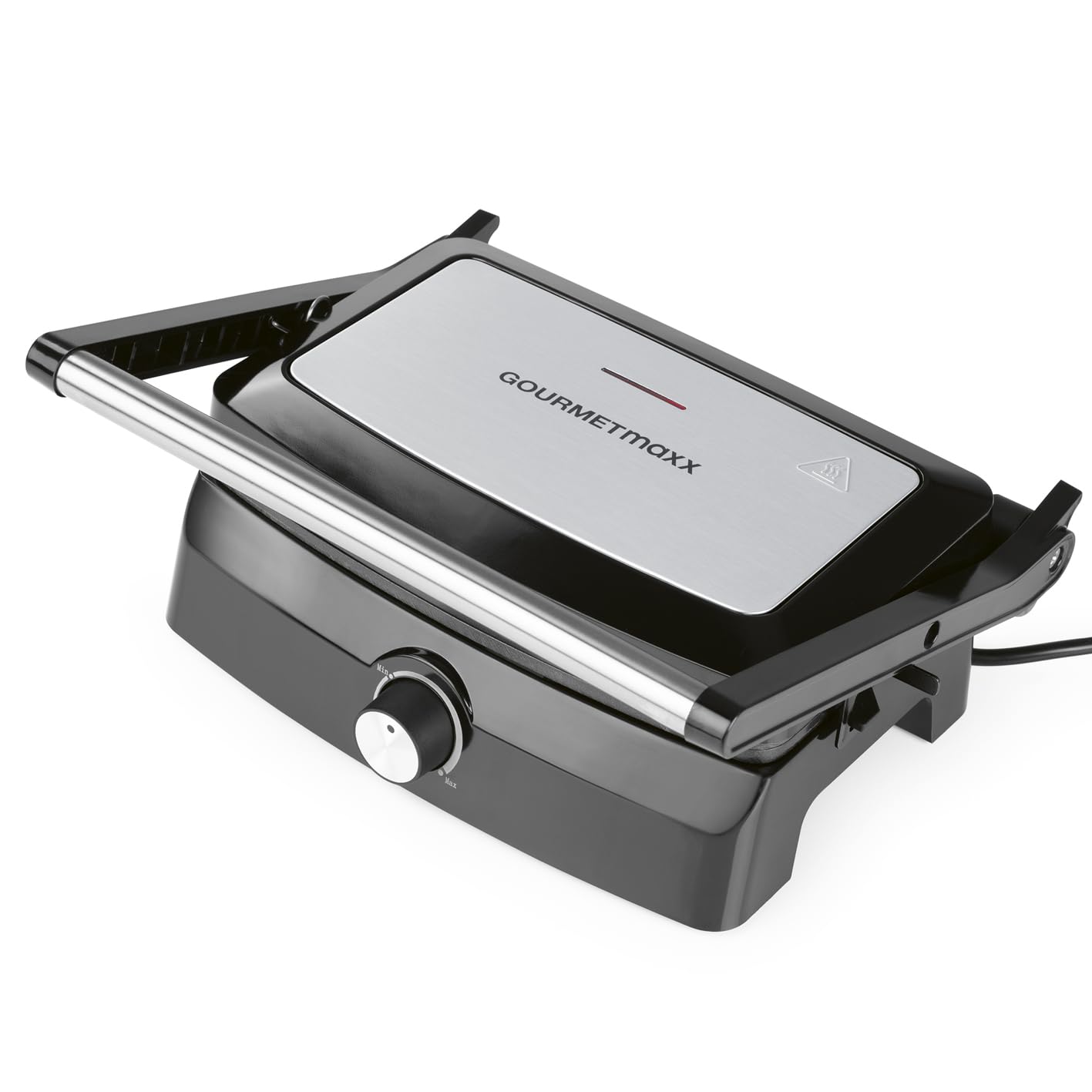 GOURMETmaxx Grill kontaktowy z powłoką zapobiegającą przywieraniu, 1000 W, bezstopniowa regulacja, uchwyt Cool-Touch