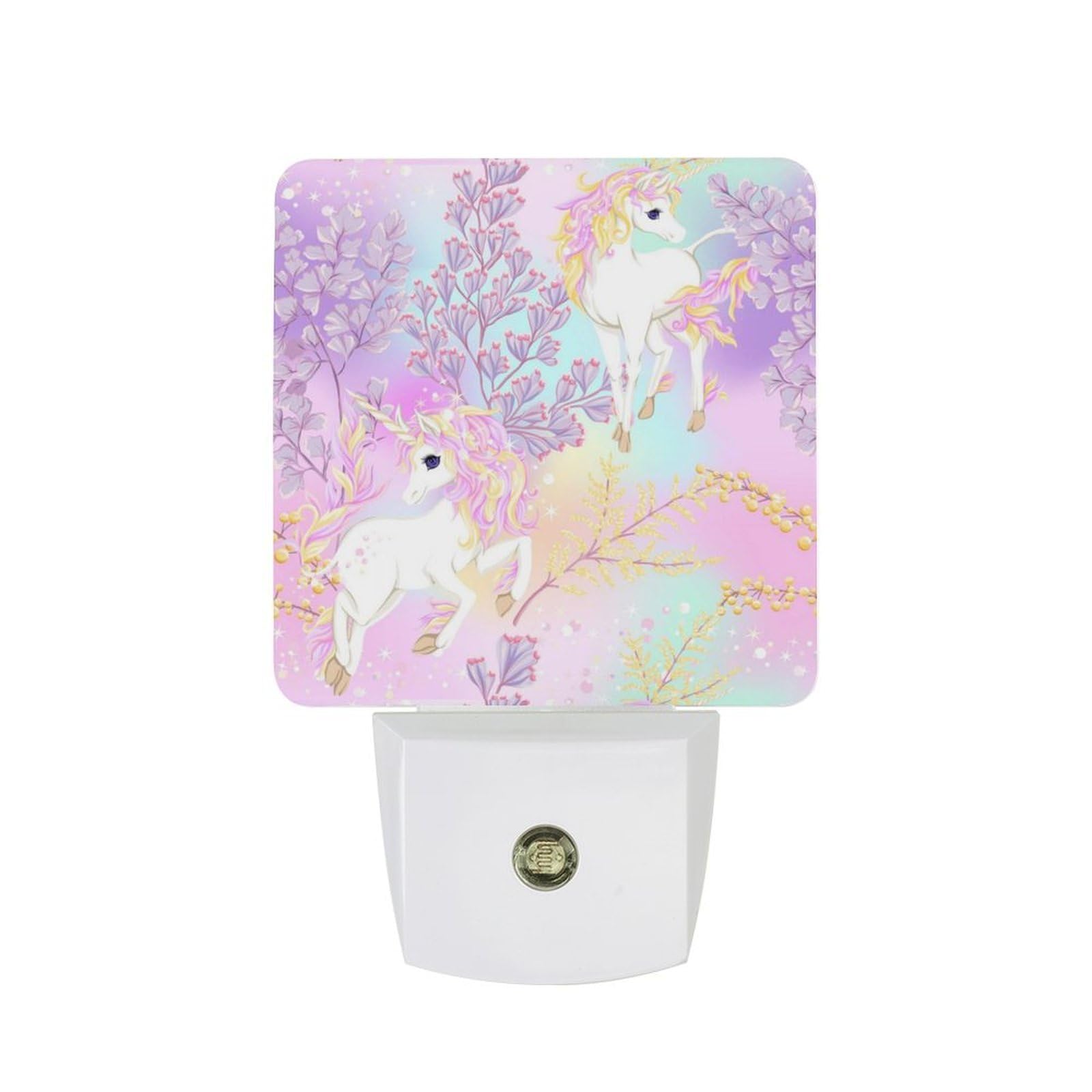 Nqrxadcrt Style Beautiful Un-Icorns Night Light Plug In Wall Lights Bedside Lamp Bedrooms Home Hallways Decoration