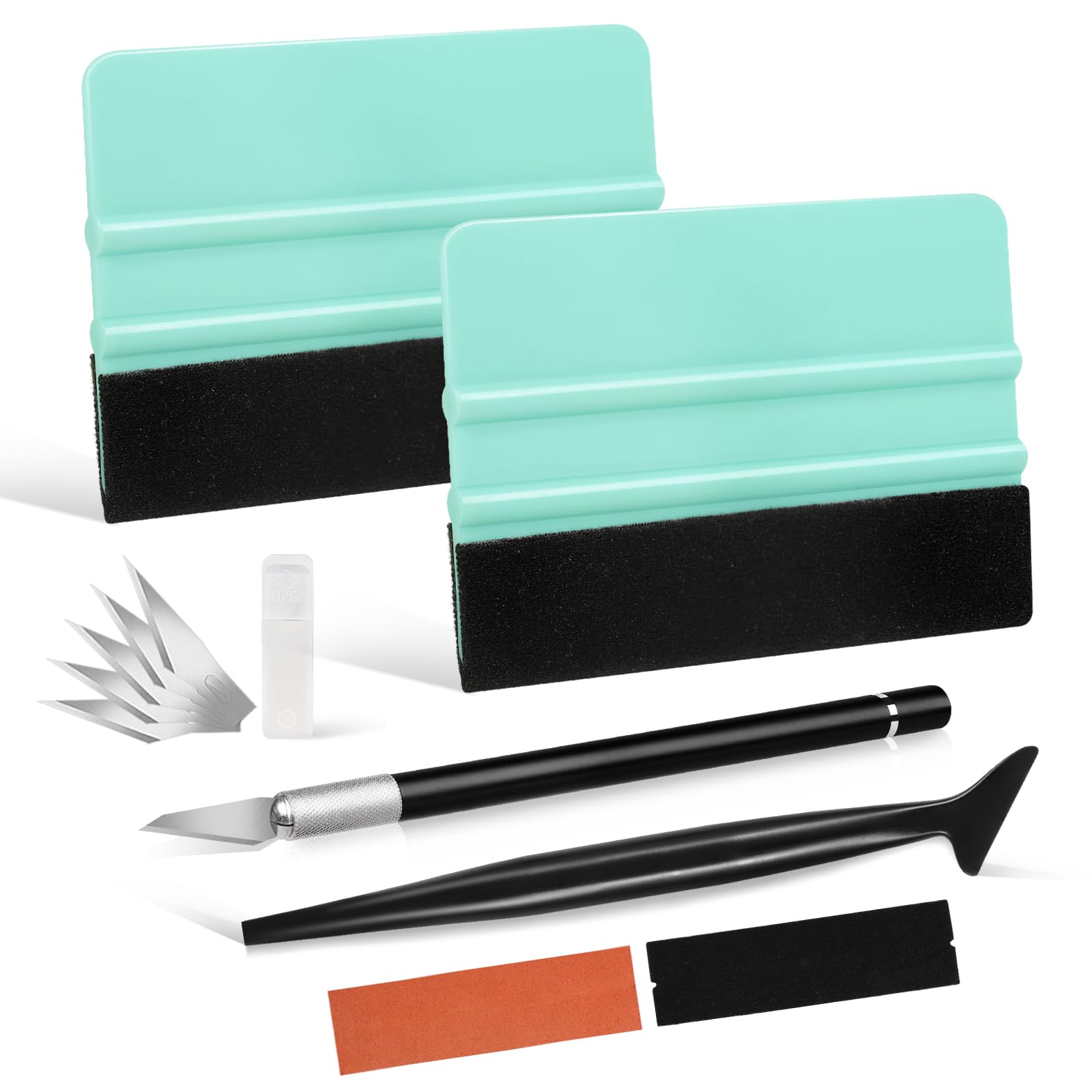 WRAPXPERT Window Tint Tools,Vinyl Wrap Tool Kits for Car Wrap,Window Tinting Felt Squeegee for Cars