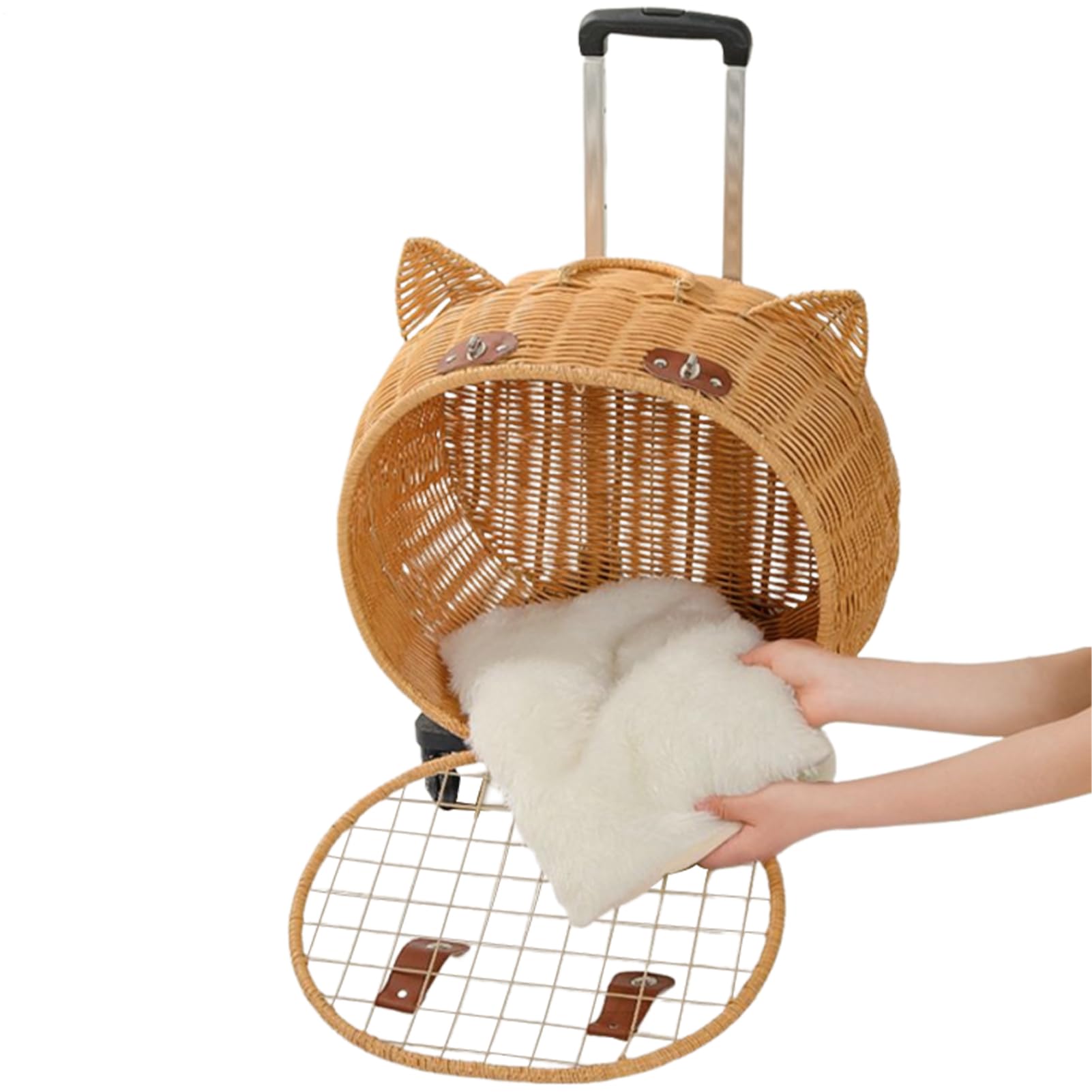Passeggino cani Carrello traspirante con manico telescopico da animali