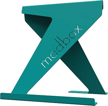 modbox USA Modern Steel Vinyl Record LP Album Display Stand with Boomerang Design in Retro Colors Turqoise