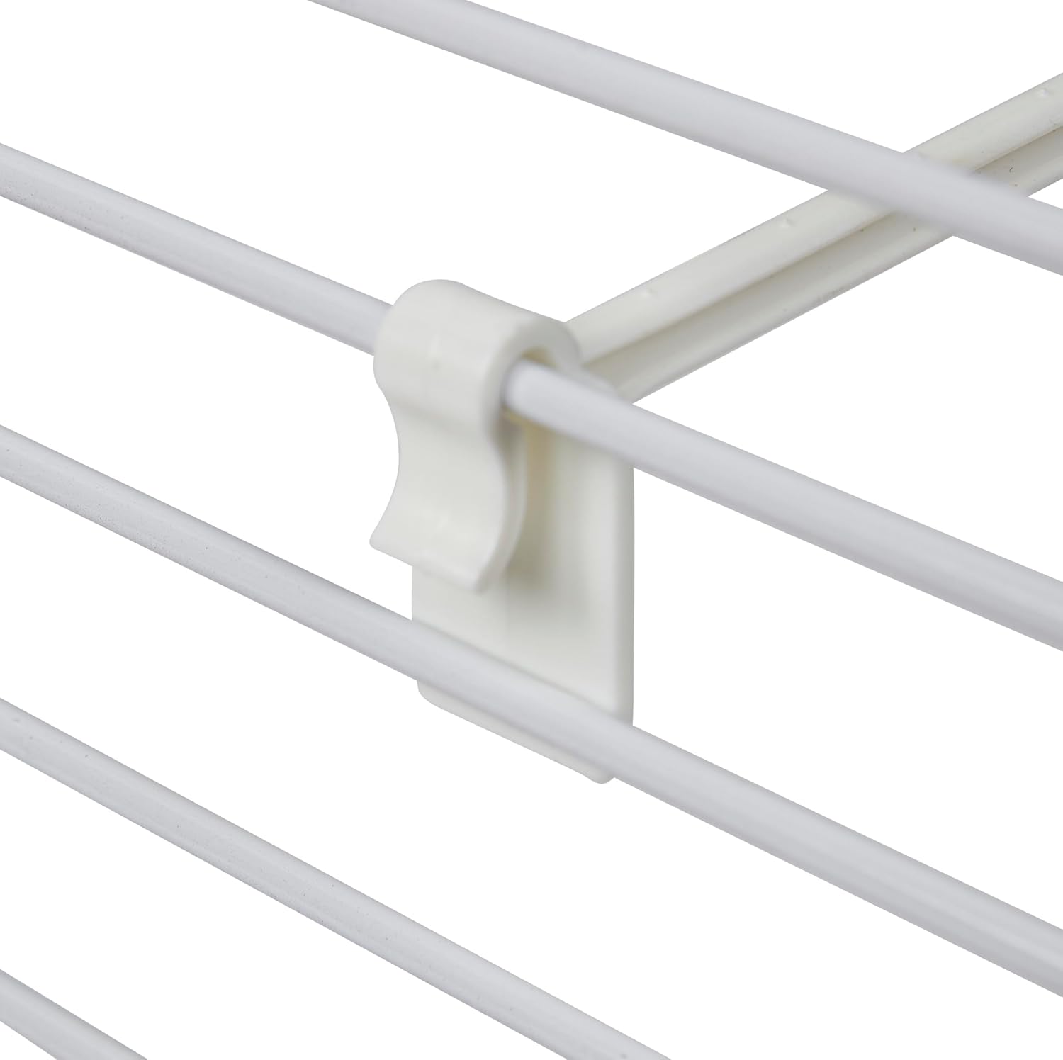 SSWBasics White Ribbon Organizer/Dispenser and 12 Hooks - Premium Ribbon Holder and Crafting Storage Solution - Ideal Ribbon Storage Organizer for Home and Office Use - 12" W x 15" H