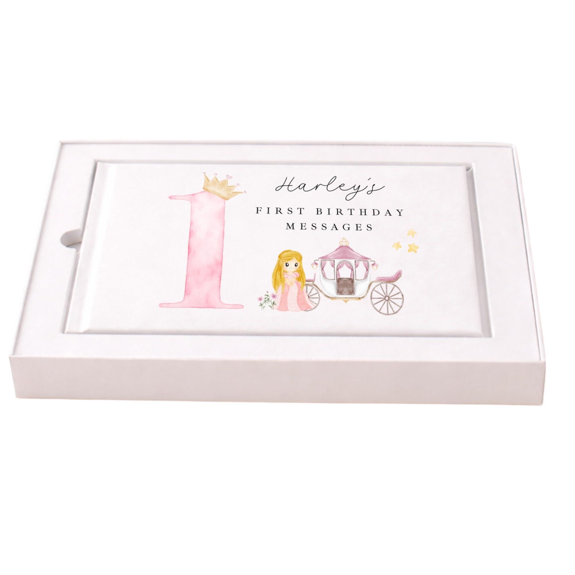 Birthday Princess Fairy Castle Guest Book & Sign | Girls Daughter | Memory Book Personalised | 1st 2nd 3rd 4th Wishes | Party Baby Messages | One Two Three Four (Guest Book: Boxed)