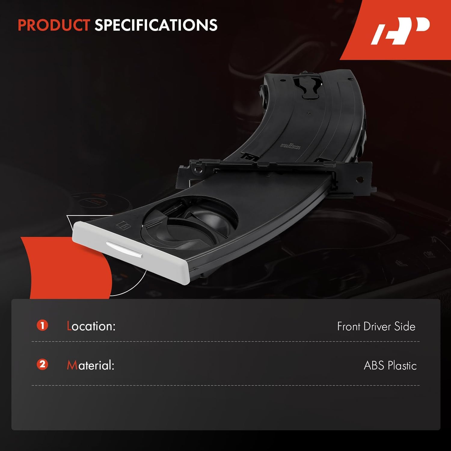 A-Premium Cup Holder Compatible with BMW 323i 2006-2011, 325i 2006, 328i 2007-2013, 330i 2006, 335i, 325xi, 328xi, 330xi, 335xi, 328i xDrive, 335i xDrive, 335d, 335is, M3, Front Left Driver Side, Gray