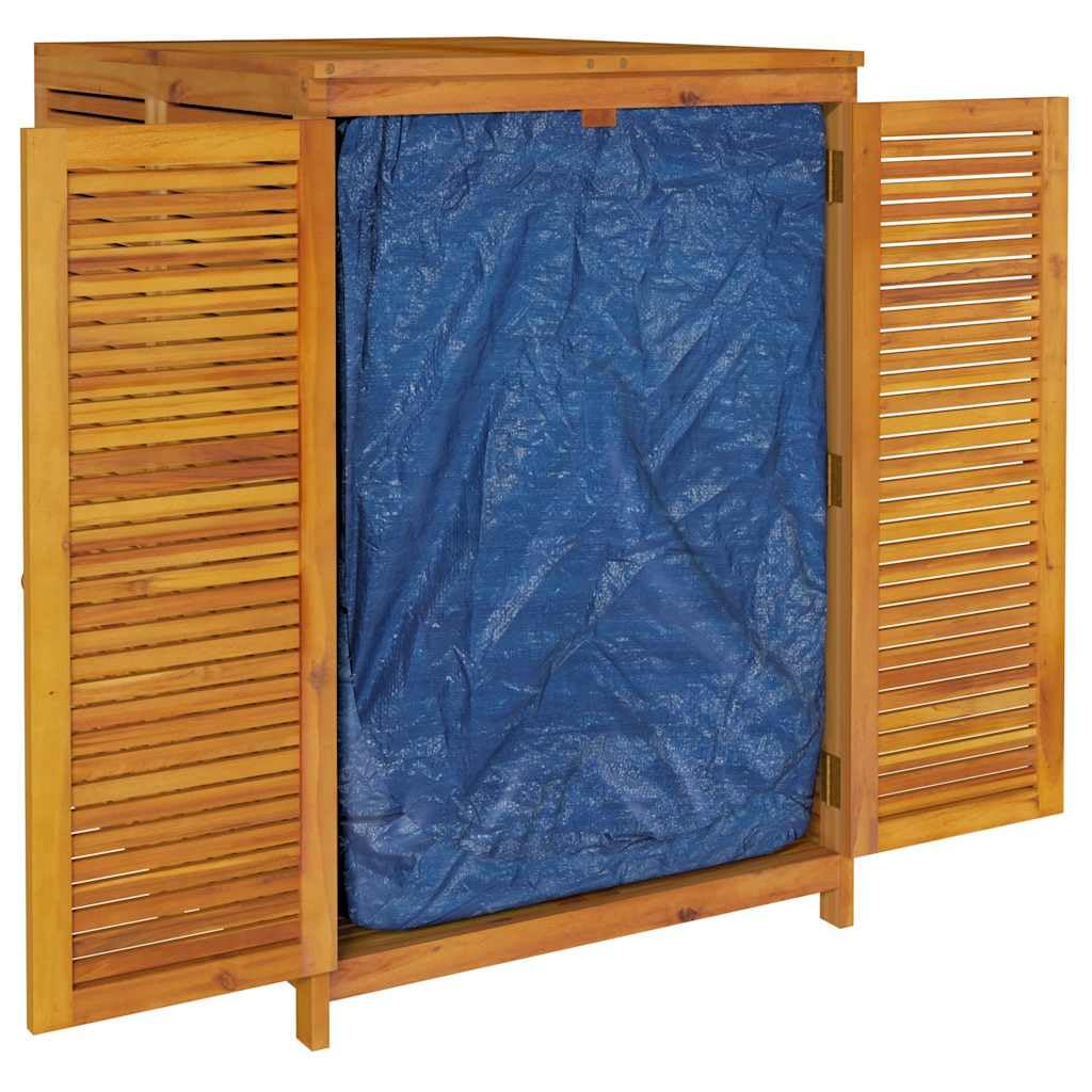 Cassapanca da giardino, 70 x 87 x 104 cm, in legno massiccio di | contenitore per esterni, per cuscini, coperte, con porte, sacchetto impermeabile, istruzioni di montaggio (lingua italiana