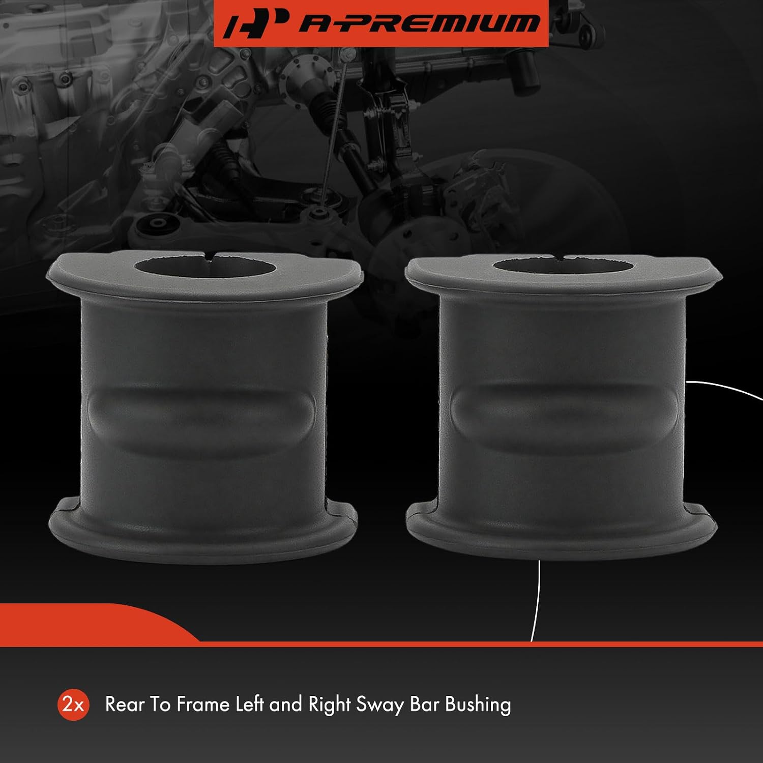 A-Premium 2 x Rear To Frame Sway Bar Bushing Kit, Compatible with Chevrolet Equinox & GMC Terrain, 2010-2017