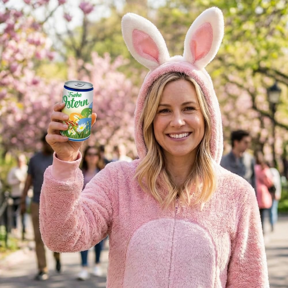 Krott 12 x City Secco 10% Vol. Frohe Ostern mit vier verschiedene bunte Motive Ostergeschenk EINWEGPFAND