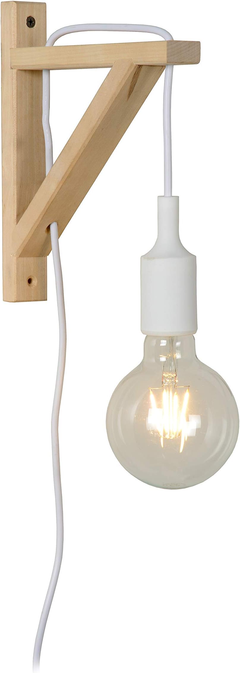 Lustre Classique en Bois Marinés Or A 6 Lumières en Forme de S 711/6