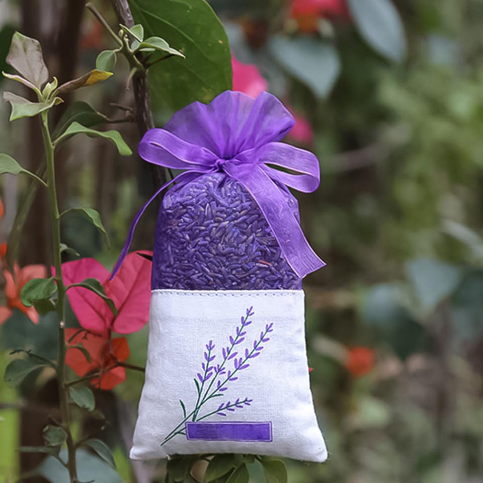 minkissy 24 Pcs Bolsitas de Lino Lavanda miniatura 7
