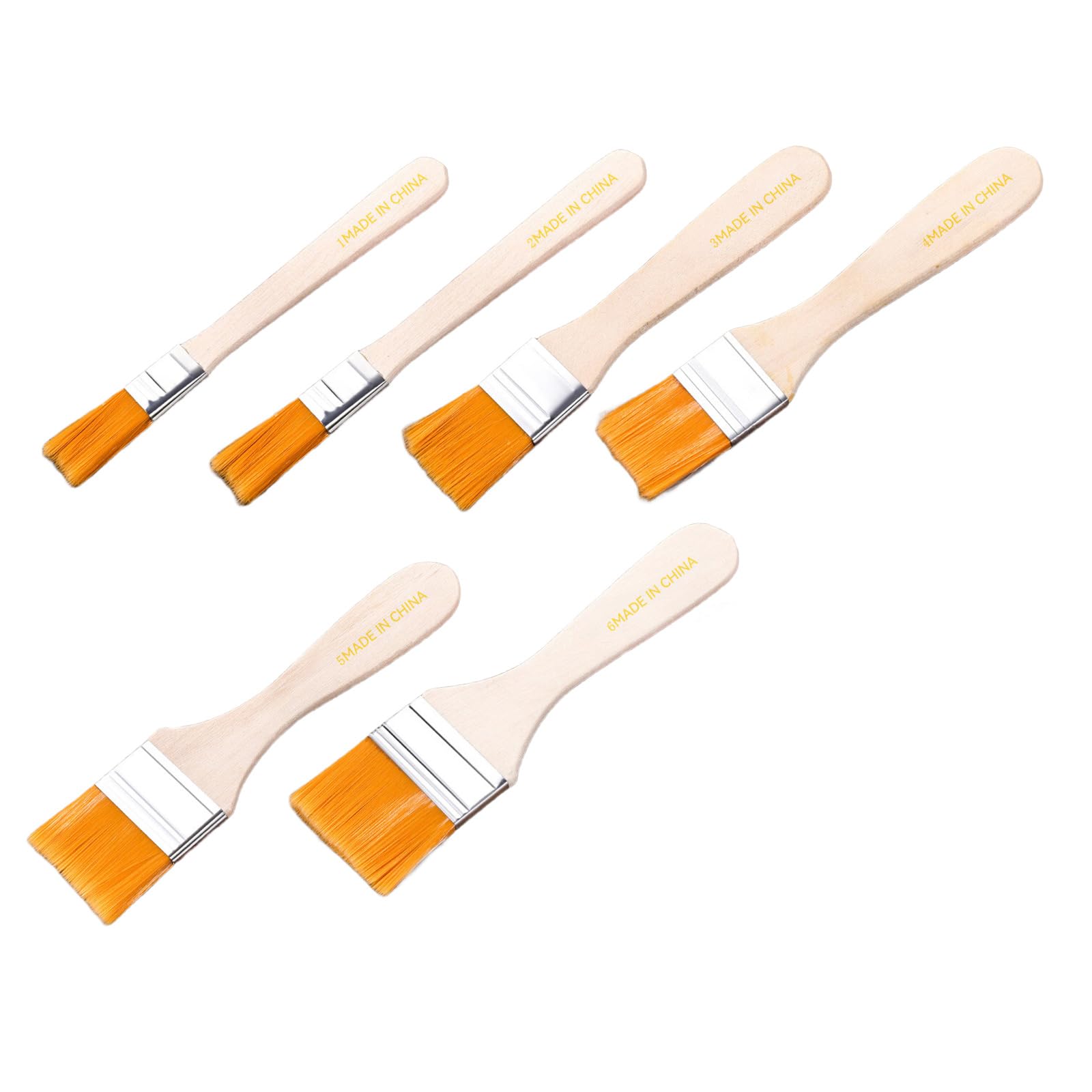 Cleaning and Dusting Brushes Multipurpose Art and Cleaning Brush Set with Flexible Nylon Bristles and Wood Handle Home Brush Set
