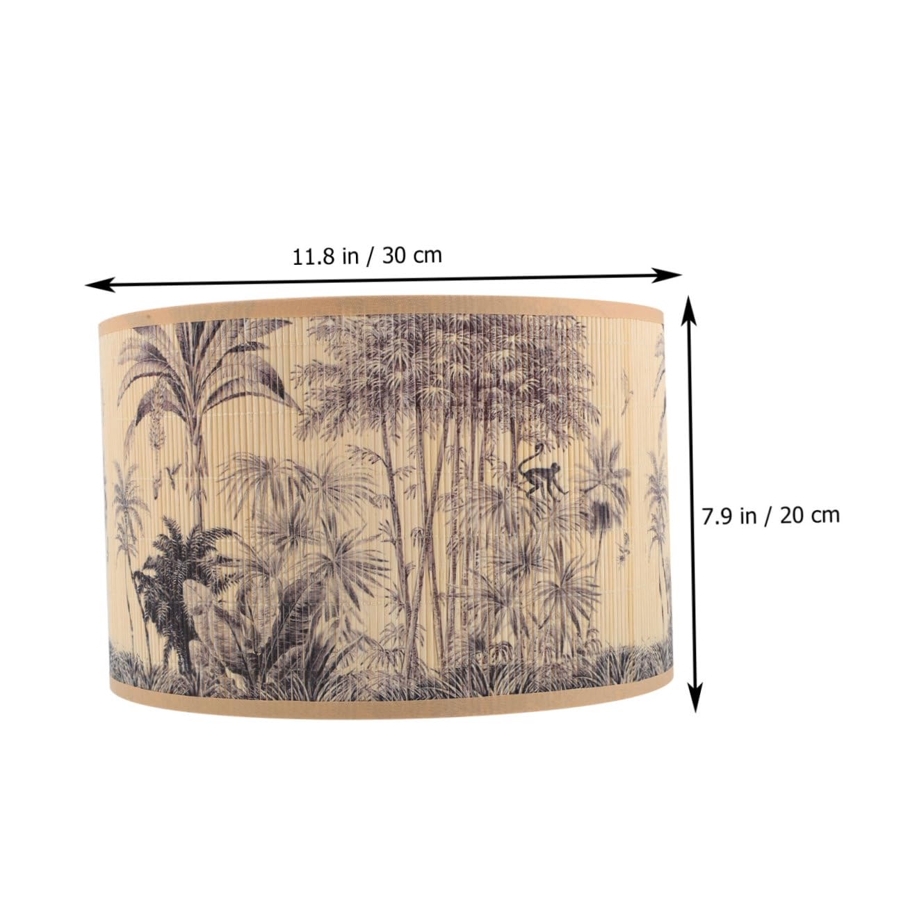 Pantalla de Lámpara de Bambú Estilo Retro para Habitación