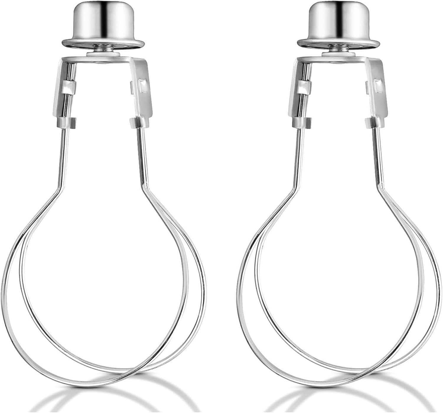 2 Pack E26 Lamp Shade Adapters, E26 Clip on Lampshade Holders, Light Cover Light Bulb Clip Adapter, With Finials Caps, For E26 Lighting Bulb, DIY Accessories Sockets Parts(Bronze, Pack 2)