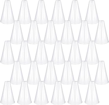 30 Pcs Cheer Megaphone for Party White Plastic Megaphone DIY Accessory for School Outdoor Activities Party Favors Sports Match Game 30 Pcs, White
