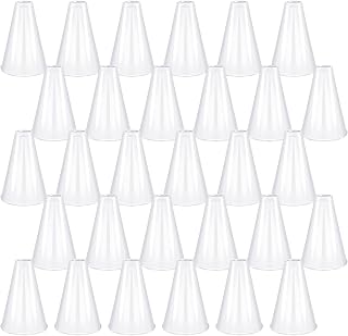30 Pcs Cheer Megaphone for Party White Plastic Megaphone DIY Accessory for School Outdoor Activities Party Favors Sports Match Game (30 Pcs, White)