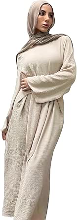 Abaya Dress for Muslim Eid Prayer Jilbab Dubai Women Maxi Kaftan Islamic Salah Dress