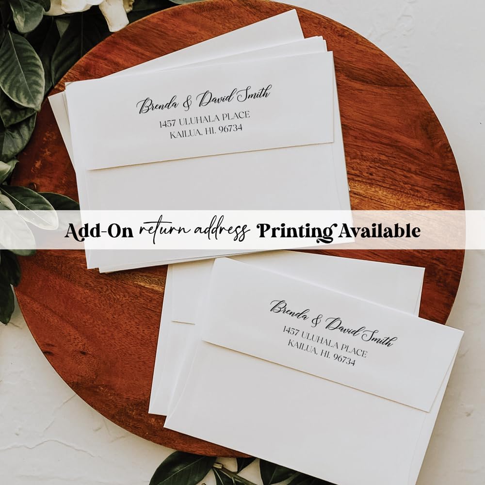 All Ewired Up Anniversary Invitations and Envelopes, Blush Pale Pink Floral Invites with Greenery, Elegant and Modern Bridal Shower Invites, 50th 25th 60th Personalized