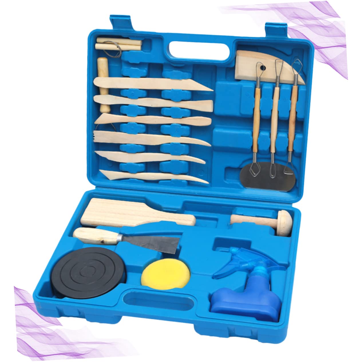 STOBOK Kit 19 Strumenti per La Scultura in Argilla Strumentazione Versatile per Modellazione, Accessori Ausiliari per Argilla Adatto a Studenti e Professionisti dell’Artigianato