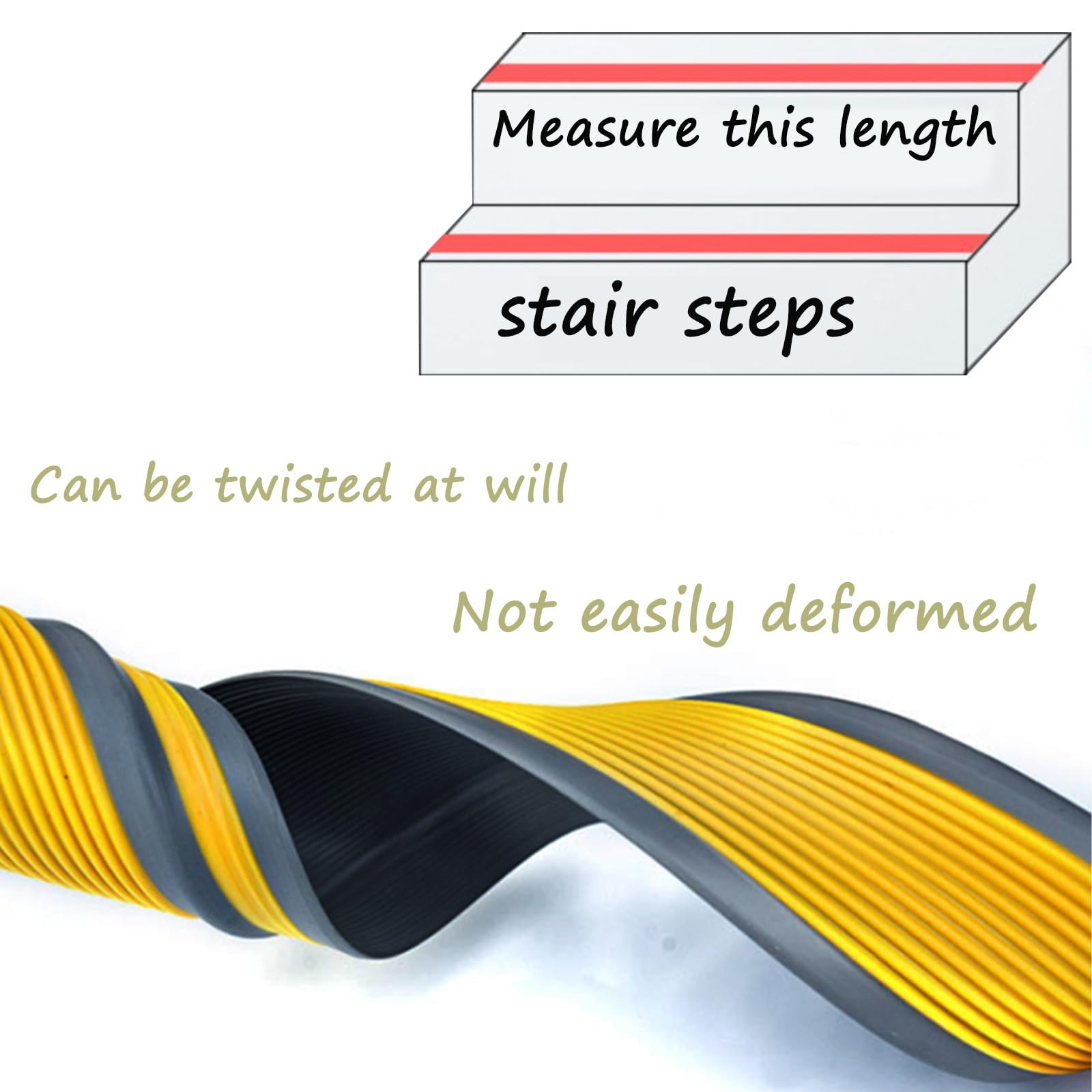 Perfil De PVC Autoadhesivo De Borde para Escaleras en Forma De L, Tiras Antideslizantes para Peldaños, Tiras Antideslizantes Autoadhesivas, Adhesivo Y Antideslizante, Adecuado para Escaleras ( Color :