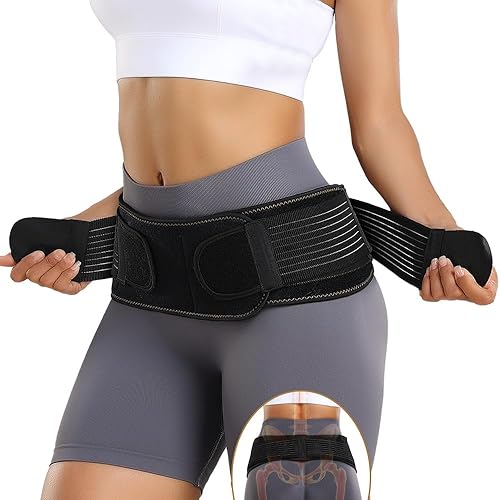 FORTEMOTUS Sacroilíaco SI Cinturón de cadera articular, alivio de la espalda baja de la articulación Si, ciática, pelvis, dolor de espalda, tirantes
