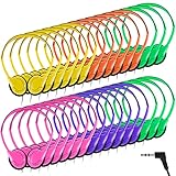 Picture of Yunsailing 30 Pack Class Set Headphones for Kids Students Bulk Classroom Headsets Adjustable School Earphones On Ear with 3.5mm Jack for Youth Adults, Teacher Must Have Supplies(Bright Colors)