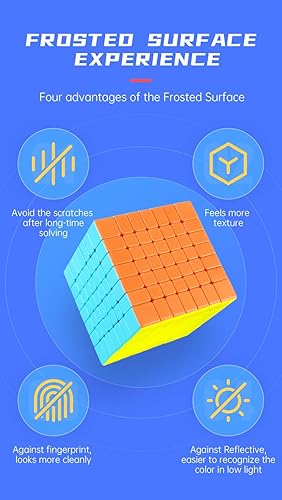 Miniatura 3 de Willking Qiyi - Cubo de 7 x 7 pulgadas, sin calcomanías, Qixing, 7 x 7 x 7 pulgadas, rompecabezas de velocidad, juguetes de regalo (2.638 in)