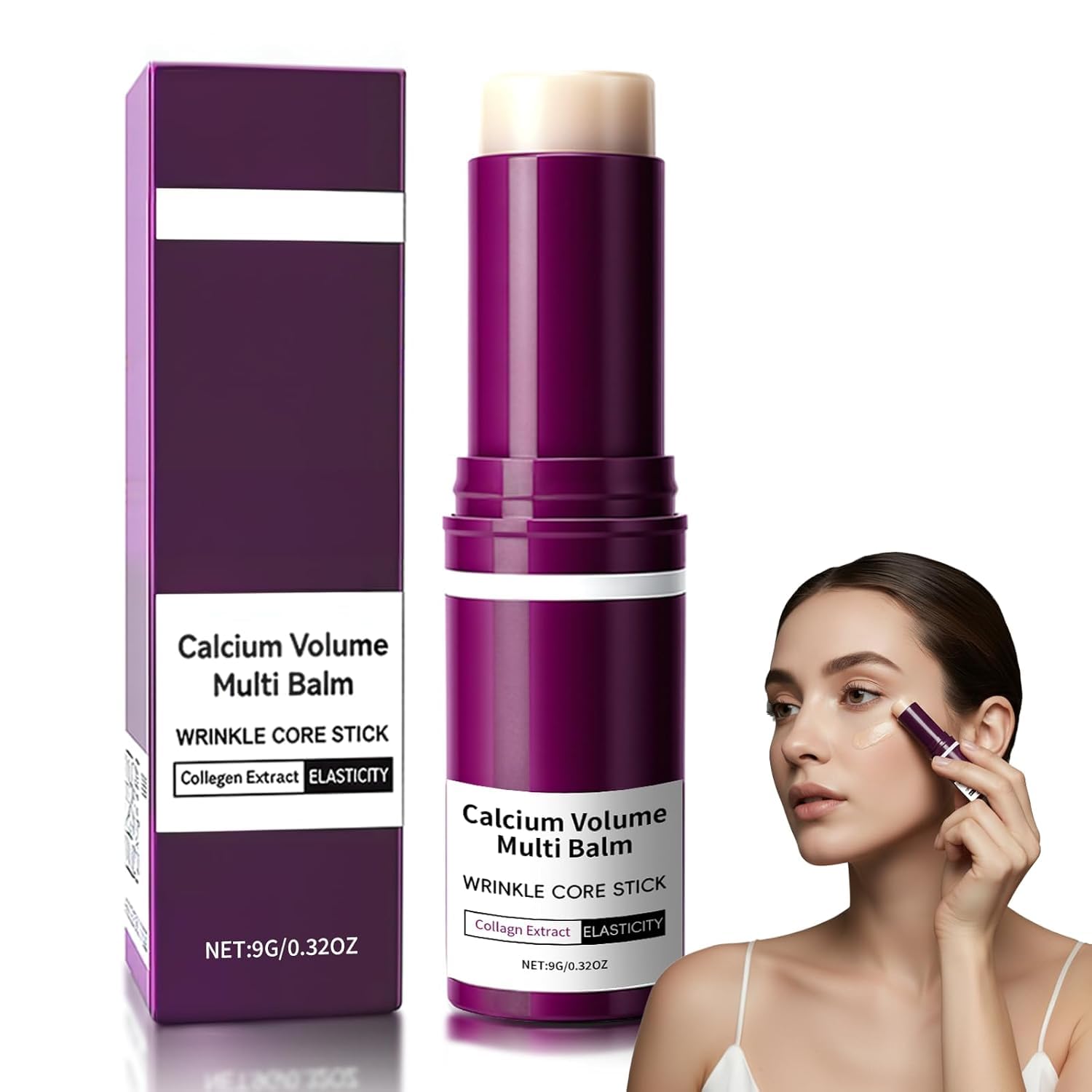 Calcium Volume Multi Balm Wrinkle Core Stick with Collagen Extract, Anti-Wrinkle, Dark Circles, Moisturising, 9g-image-45