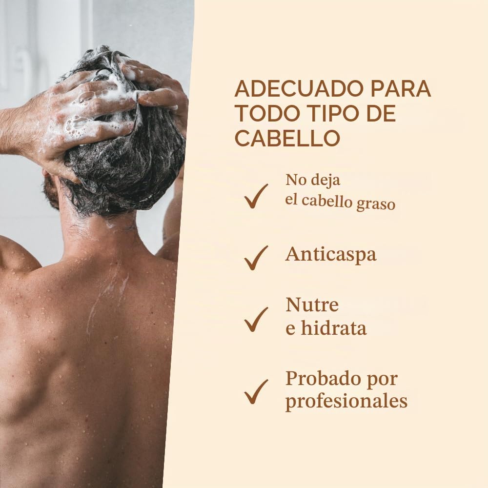 Champú Orgánico Anticaída con Aloe Vera y Aceite de Argán | Fortalecedor y Voluminizador | Sin Sulfatos | Hidratante con Vitaminas | Testado por Profesionales 5000 ml